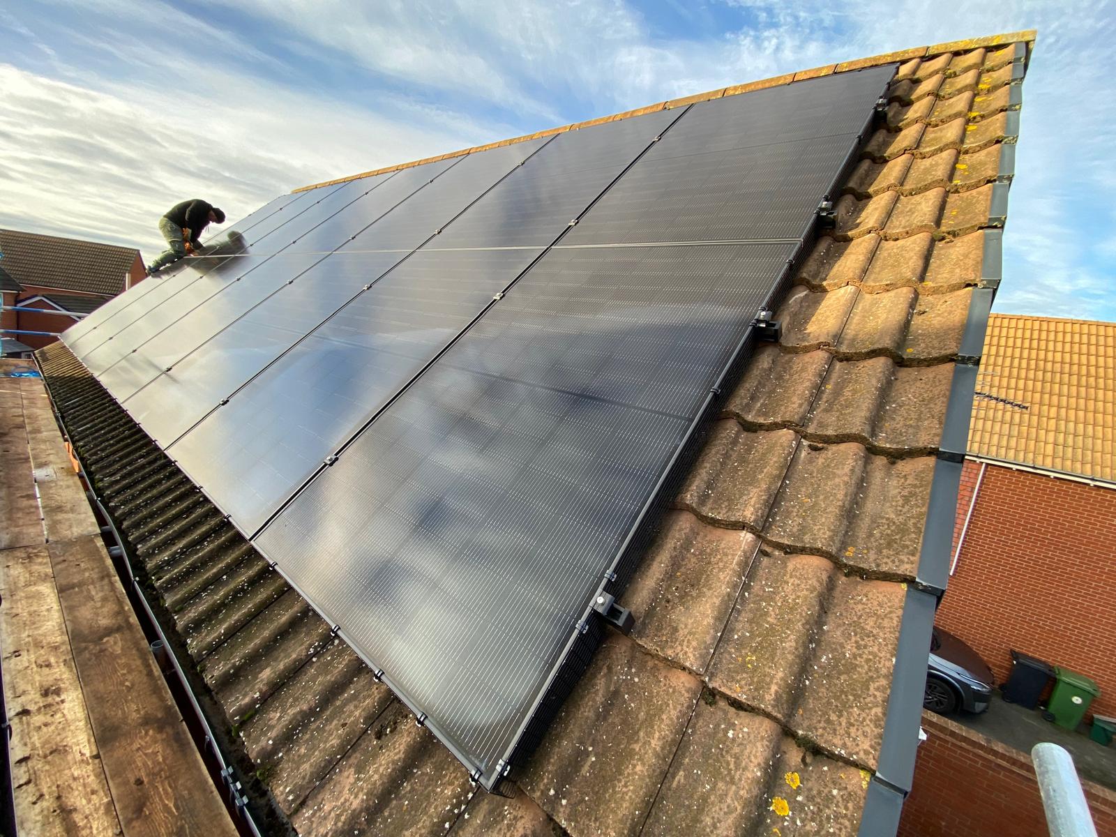 Solar panel installation by Cozy Home Solutions 10 of 11